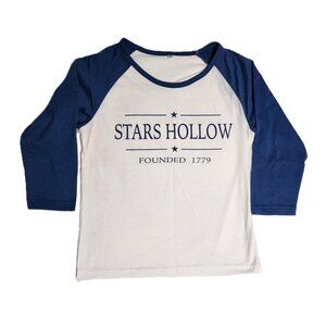 Gilmore Girls Womens Collectible Stars Hollow Fitted Baseball 3/4sleeve S NEW